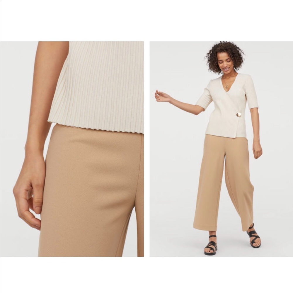 H&M Beige Jersey Culottes- New without Tags!